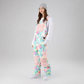MARKERWAY Women's Colorful Snow Pants Bibs